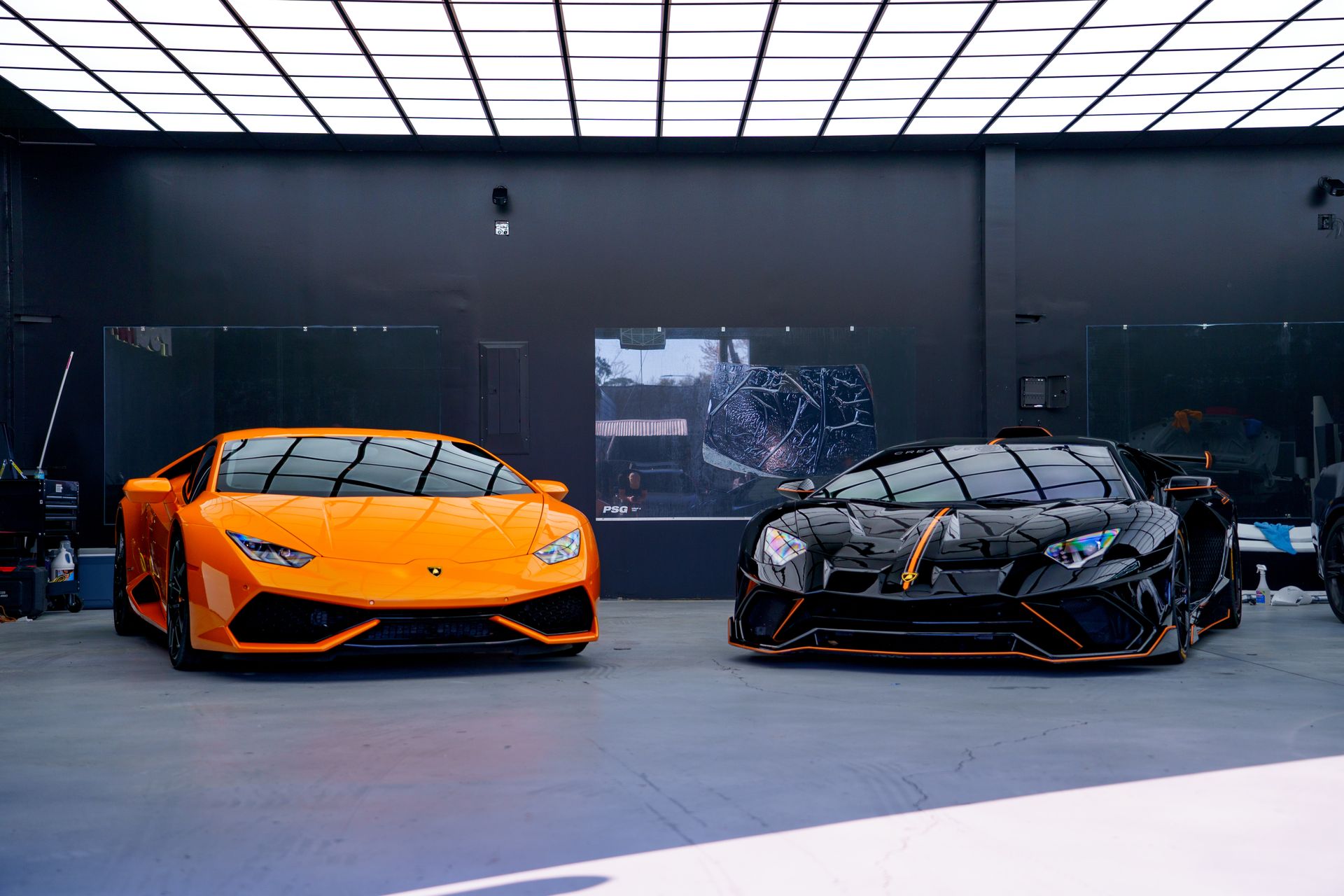 Supercar deep gloss paint finish and ceramic protection